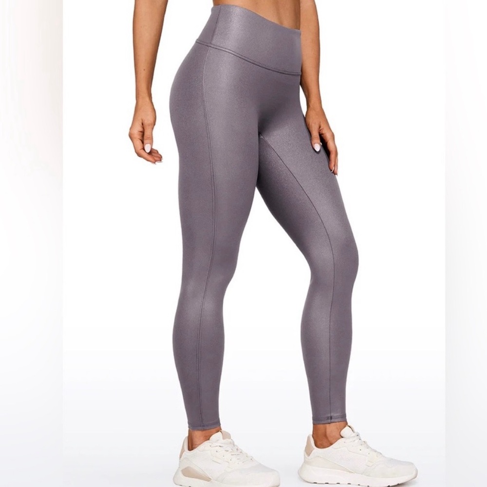CRZ YOGA Butterluxe Matte Faux Leather No Front Seam Leggings